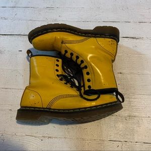 bright yellow doc martens